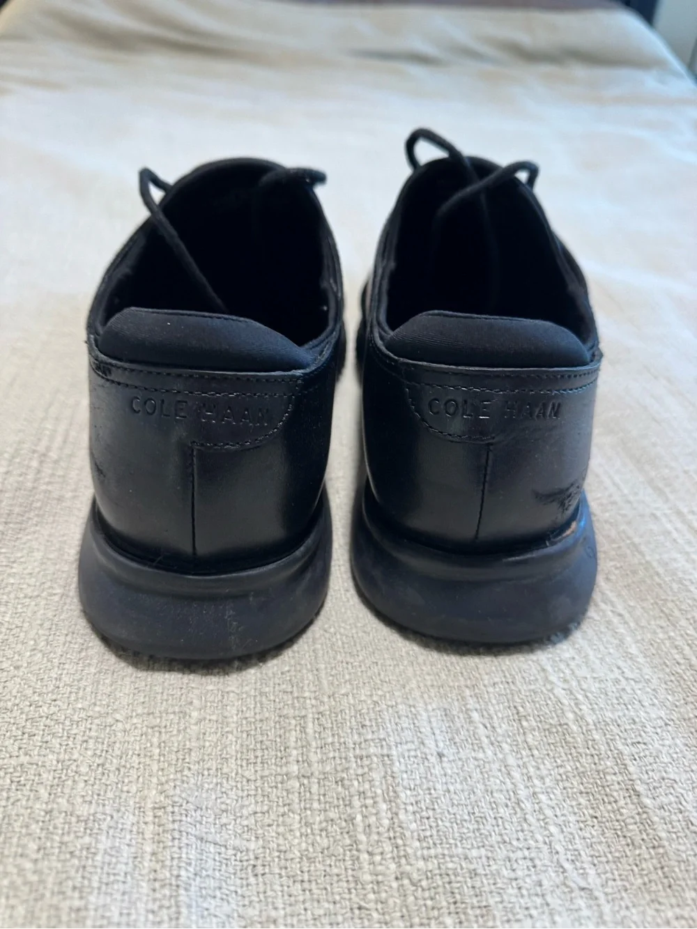 Cole Haan Grand.OS Men’s 10.5M Black Leather Perforated Oxford Shoes